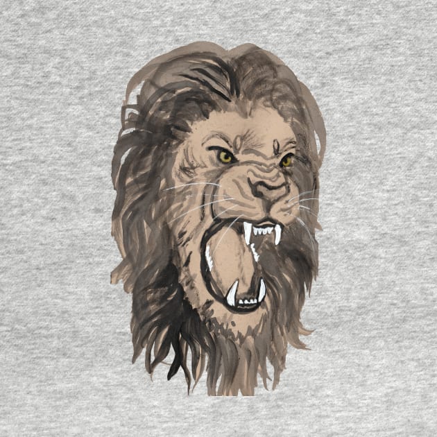 Lion roaring by Shyflyer